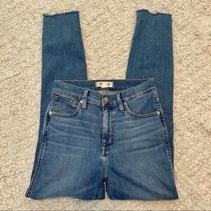 MADEWELL Skinny Raw edge skinny Medium Blue Wash jeans 26